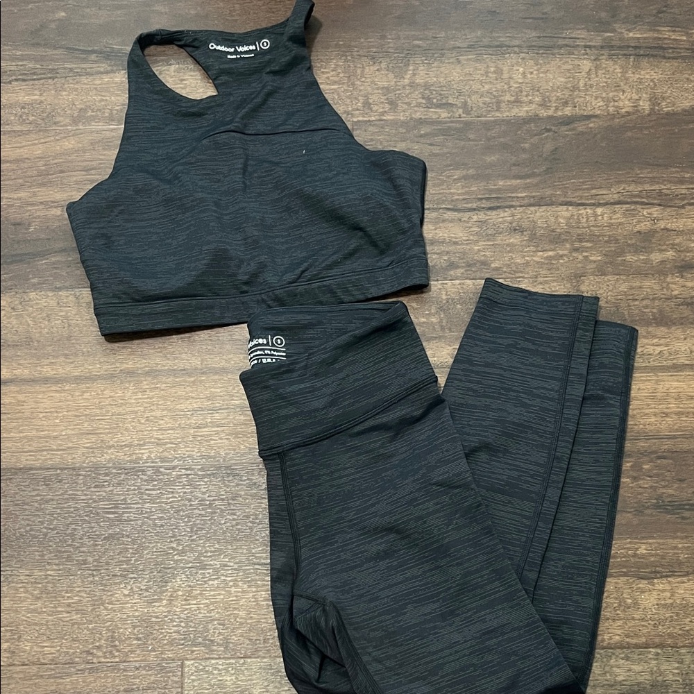 Outdoor Voices Gray Athletic Set